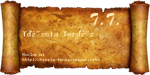 Tézsla Teréz névjegykártya