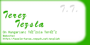 terez tezsla business card